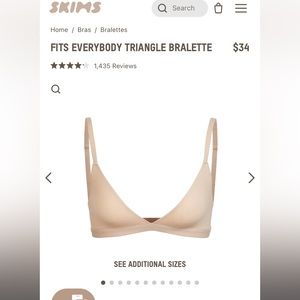 NWT SKIMS fits everybody triangle bralette